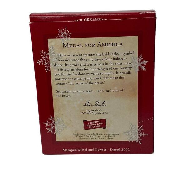 Metal For America 2002 Hallmark Keepsake Ornament - Picture 3 of 4